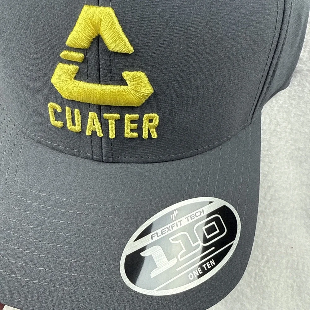 Travis Mathew Cuater Golf Flexfit Tech 110 I One‎ Ten Gray Yellow Snapback NWT